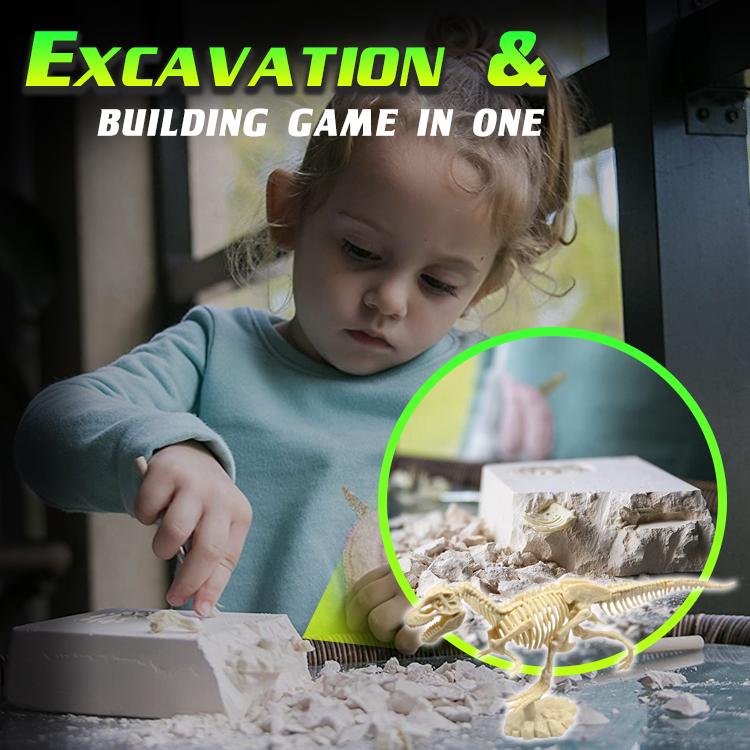 SidePlay Glowing Dino Excavation Kit