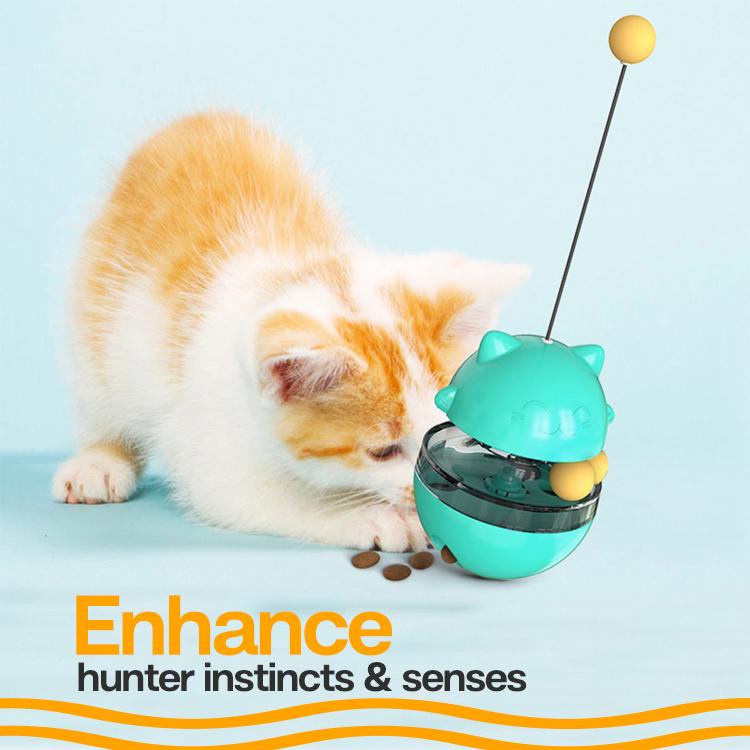 Interactive Track Ball Cat Feeder
