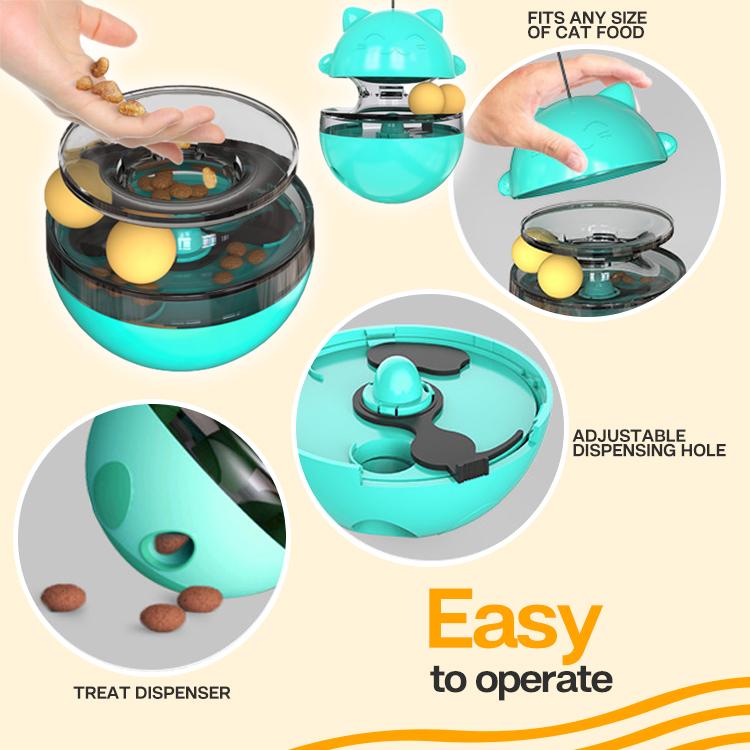 Interactive Track Ball Cat Feeder