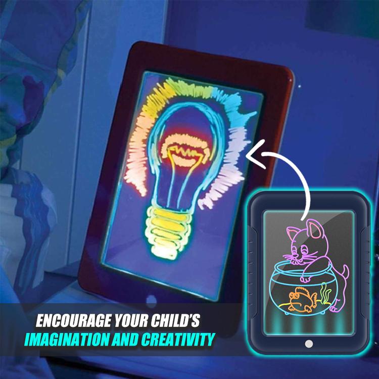 PIXXI 3D Glowing Neon Drawing Tablet