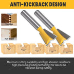 Carbide Dovetail Router Bit Set (5pcs/set)