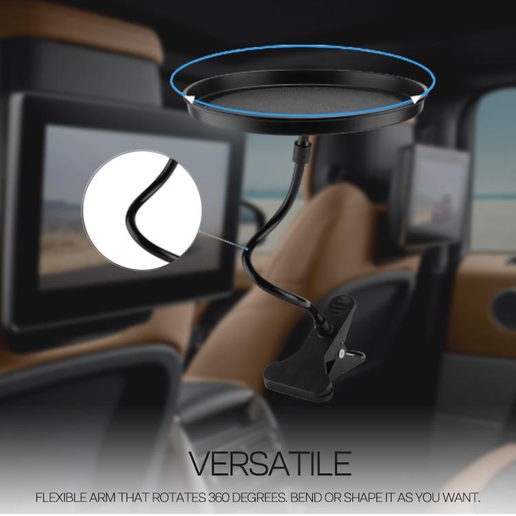 Car Food Tray with Clamp Bracket