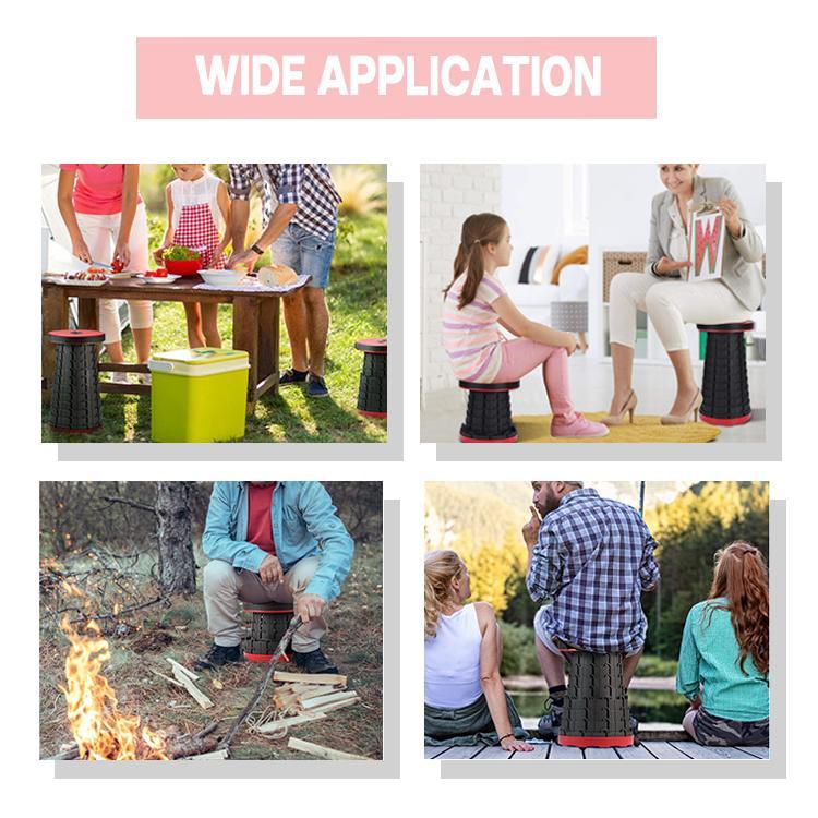 Retractable Outdoor Cylinder Disc Stool