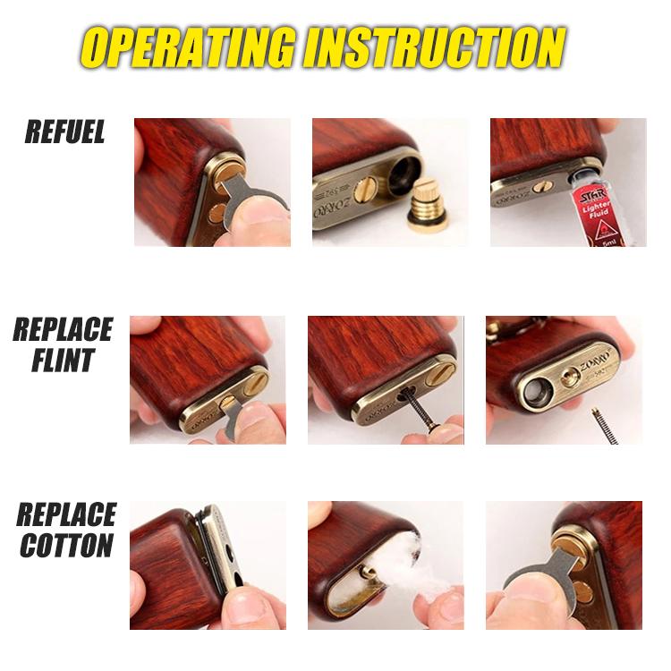 LuxLight Vintage Rosewood Wooden Lighter