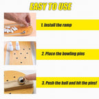 Small Strikes Mini Wooden Desktop Bowling Game