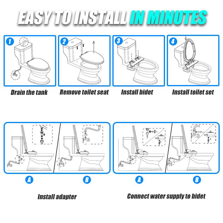 Peachy Non-Electric Toilet Bidet Attachment