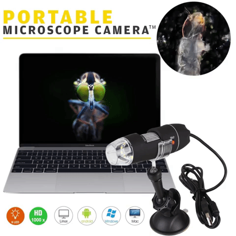 1000X Zoom 1080p Microscope Camera