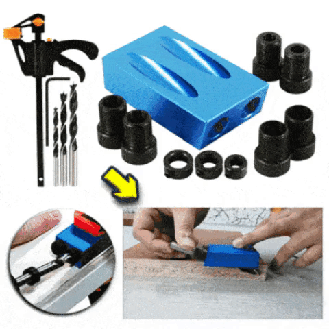 Angle Drill Pocket Hole Jig Kit