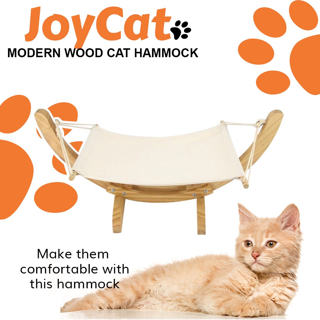 JOYCAT Modern Wood Cat Hammock