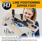 HJ Line Positioning Zipper Foot