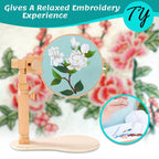TY Adjustable Wooden Embroidery Stitching Frame