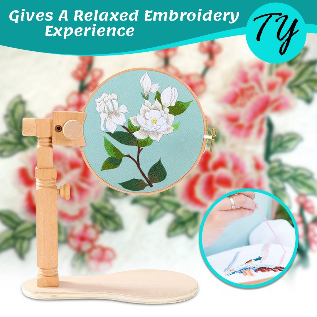 TY Adjustable Wooden Embroidery Stitching Frame