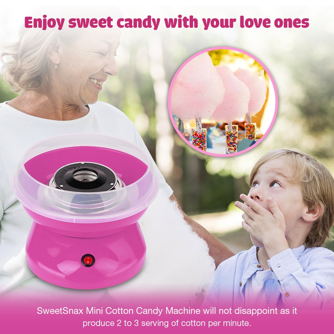 SweetSnax™️ Mini Cotton Candy Machine