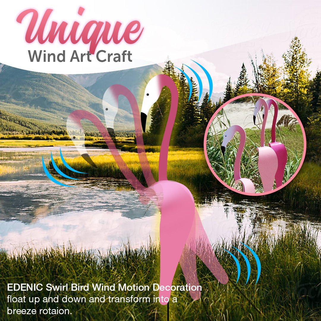 EDENIC Swirl Bird Wind Motion Decoration