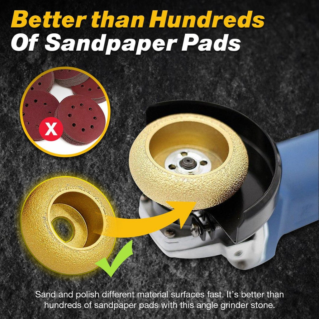 WoodShapes Concave Grooved Angle Grinder Stone