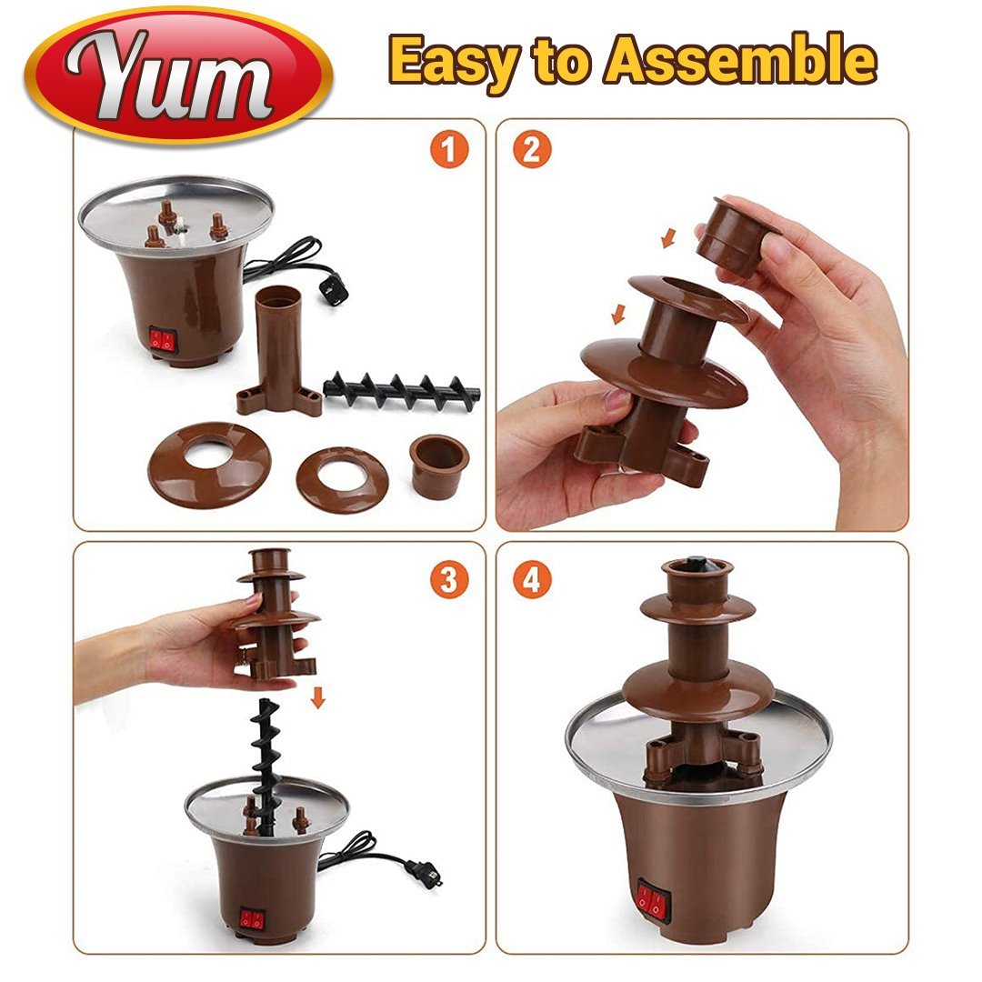 YUM™️ Three-layer Mini Chocolate Fountain