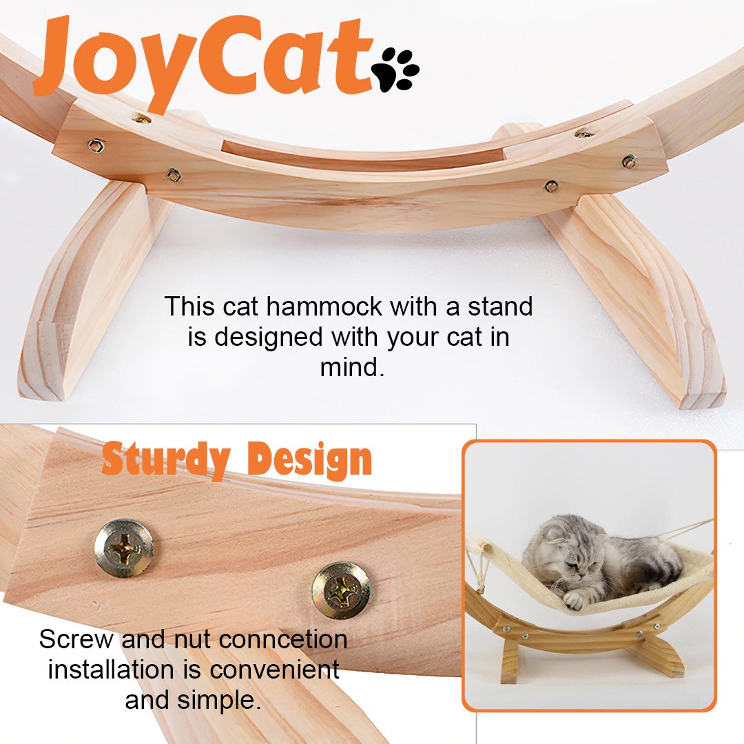 JOYCAT Modern Wood Cat Hammock