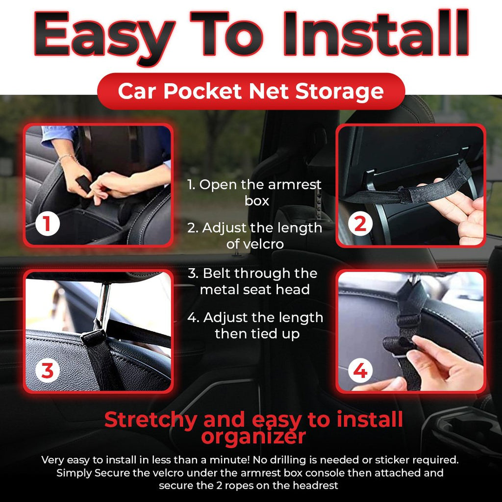 QuickReach Car-Net Pocket Handbag Holder