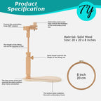 TY Adjustable Wooden Embroidery Stitching Frame