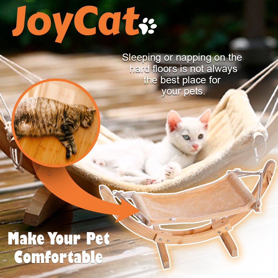 JOYCAT Modern Wood Cat Hammock