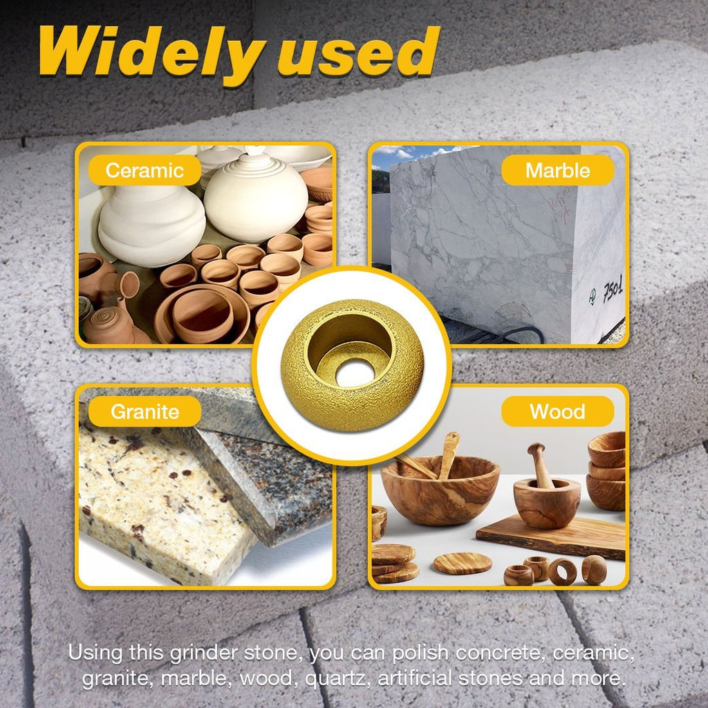 WoodShapes Concave Grooved Angle Grinder Stone