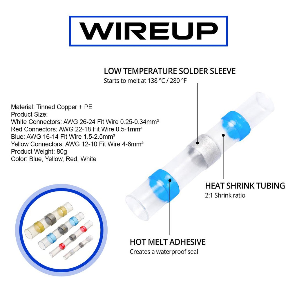 WireUp Heat Shrink Wire Connectors