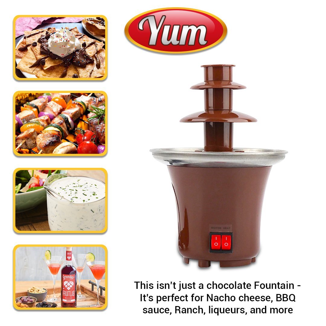YUM™️ Three-layer Mini Chocolate Fountain