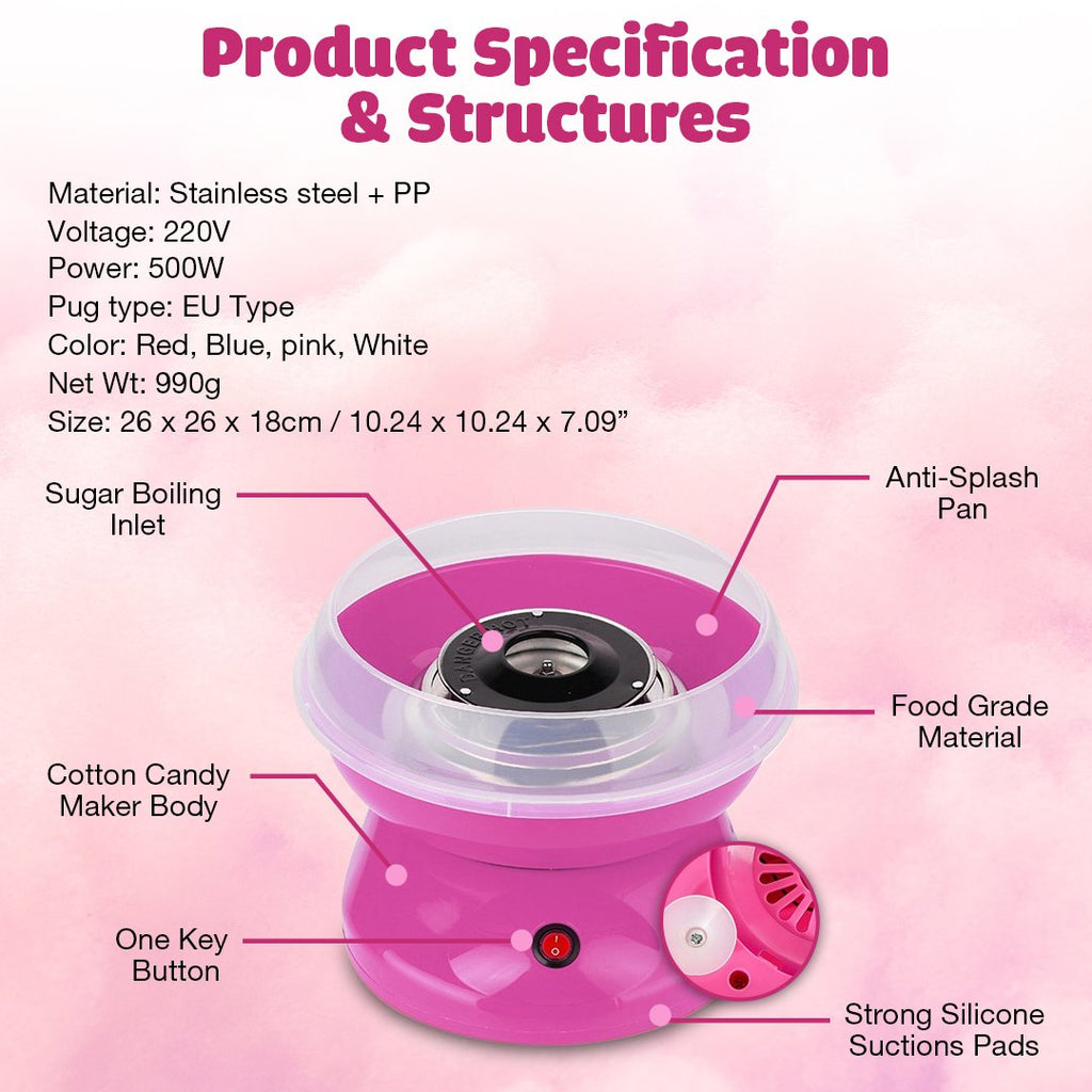 SweetSnax™️ Mini Cotton Candy Machine