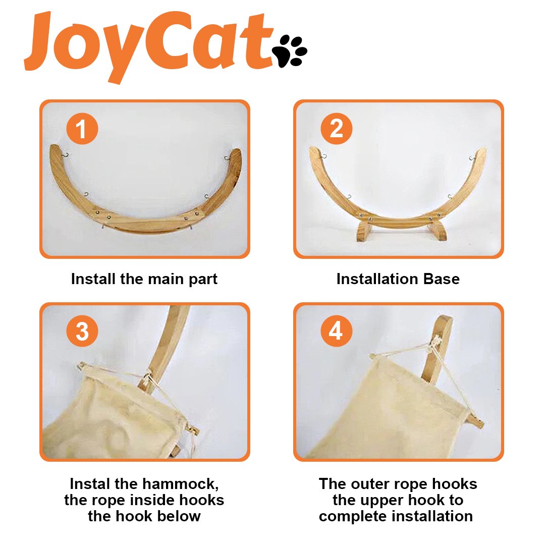 JOYCAT Modern Wood Cat Hammock