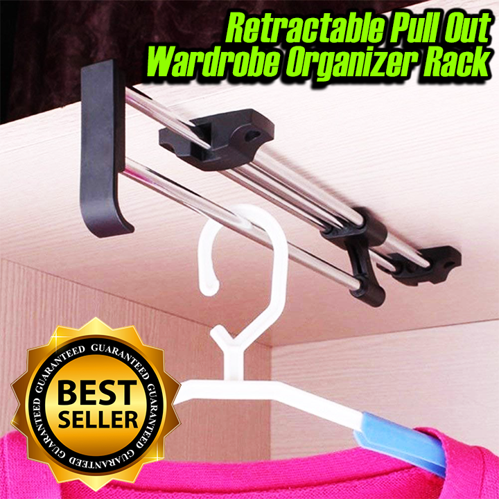Retractable Pull Out Wardrobe Organizer Rack