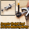 Carpenter Straight Line and Arc Curve Measuring Marker