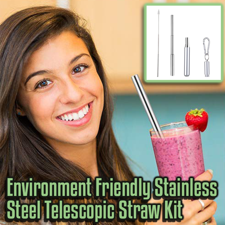 Environment Friendly Stainless Steel Telescopic Straw Kit