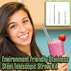 Environment Friendly Stainless Steel Telescopic Straw Kit