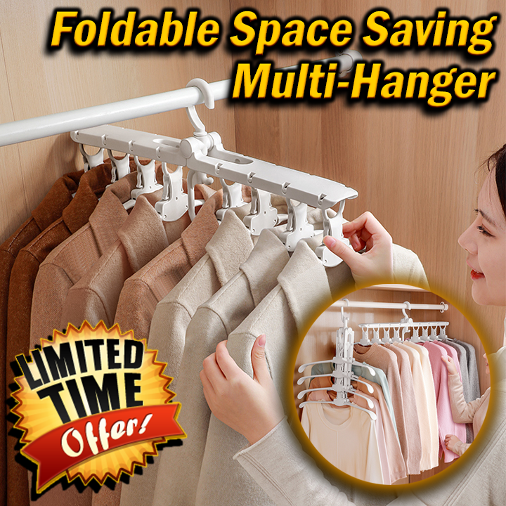 Foldable Space Saving Multi-Hanger