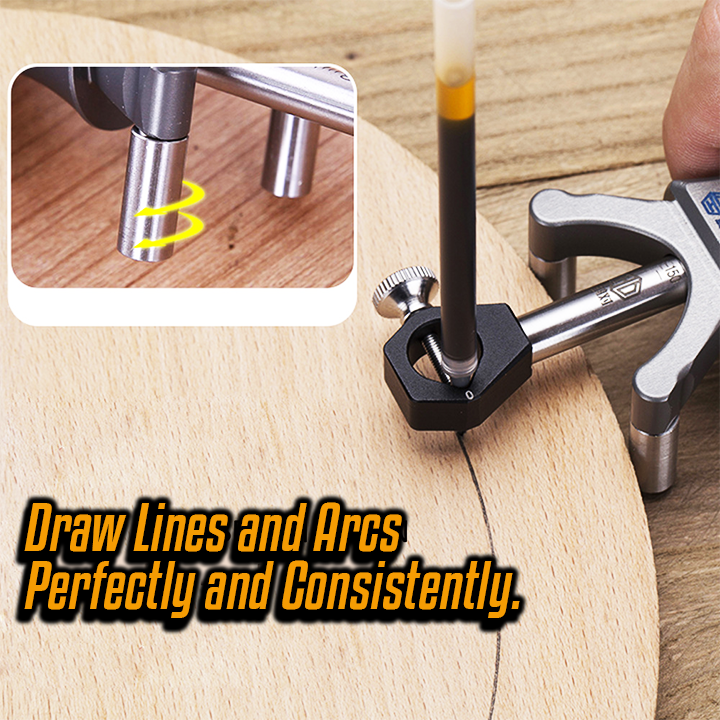 Carpenter Straight Line and Arc Curve Measuring Marker