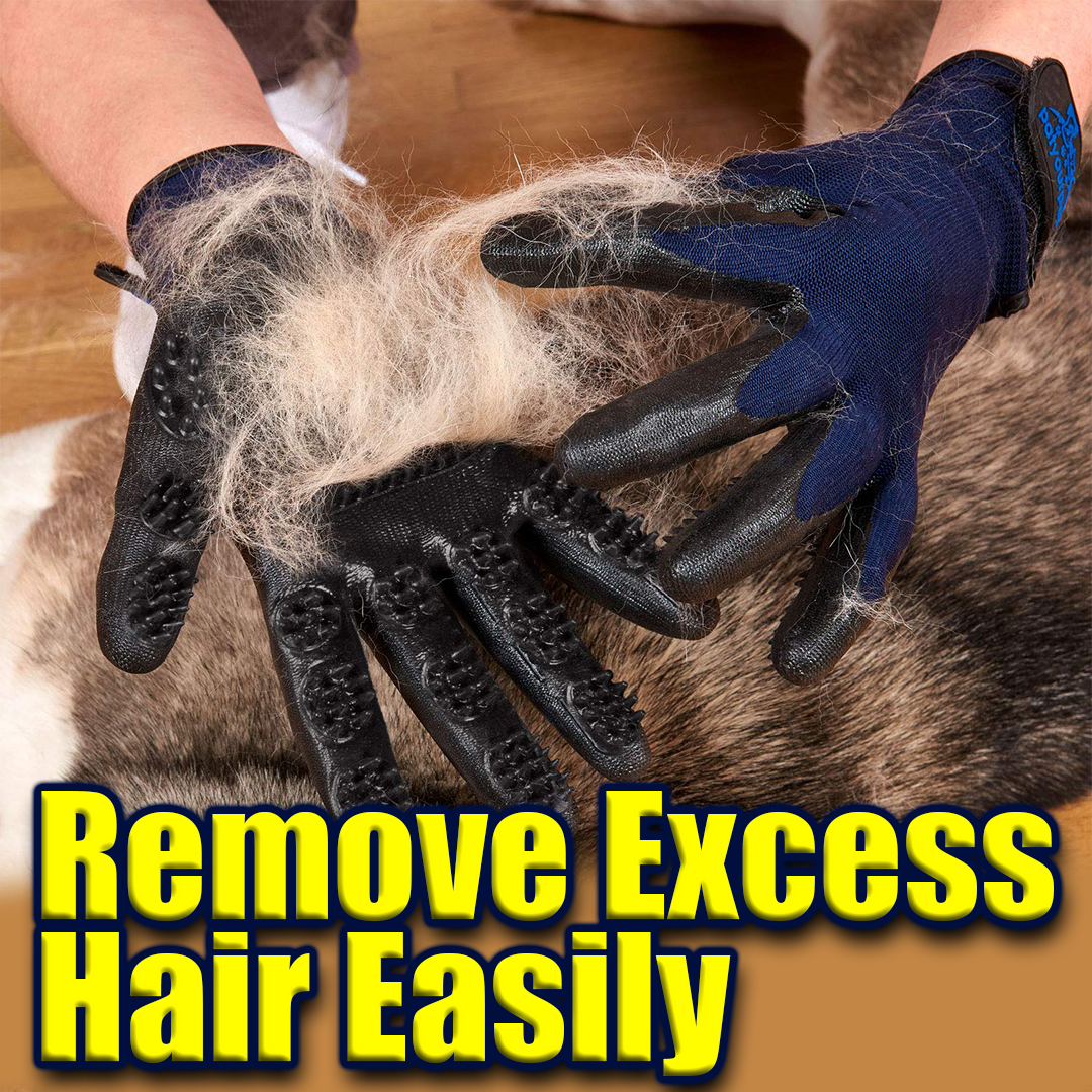 Pet Grooming Gloves for Dogs, Cats and Horses