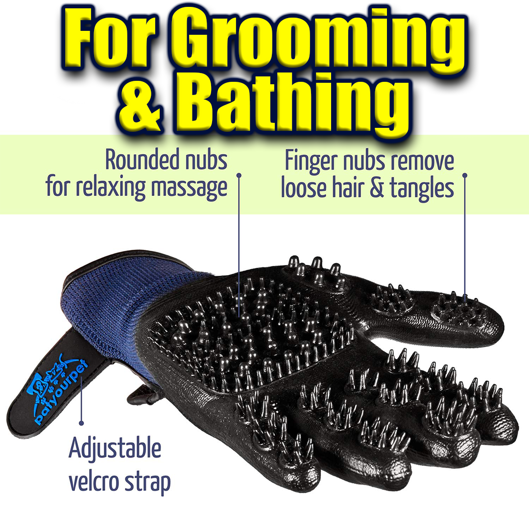 Pet Grooming Gloves for Dogs, Cats and Horses