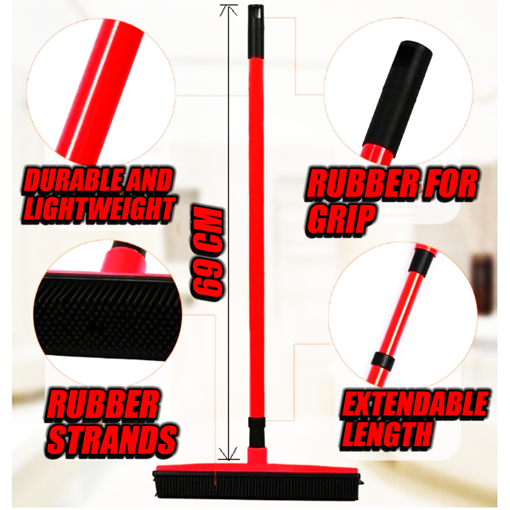 Rubber Hair Dust Broom