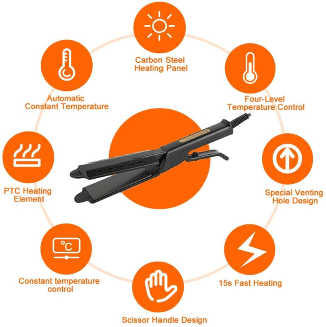 Ceramic Tourmaline Ionic Flat Iron Hair Straightener