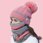 MaxCold 3PC Women’s Knitted Winter Scarf Set