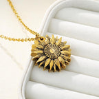 "You Are My Sunshine" Sunflower Necklace