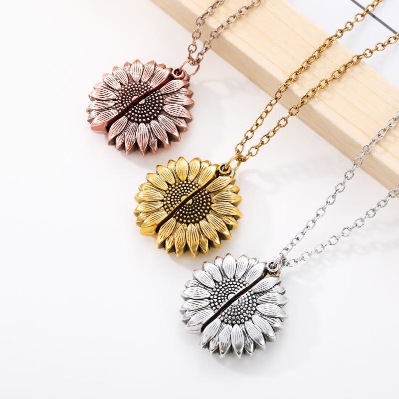 "You Are My Sunshine" Sunflower Necklace