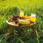 💥Wooden Outdoor Folding Picnic Table💥With Glass Holder