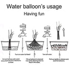 Quick Filling Water Balloons Kit - 120 Balloons Included