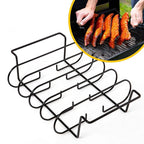 Pit King™ Stainless Steel Non-Stick BBQ Rib Rack