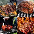 Pit King™ Stainless Steel Non-Stick BBQ Rib Rack