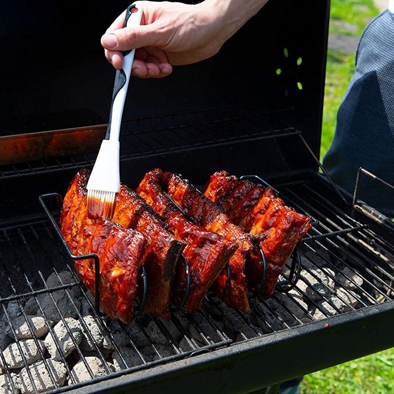 Pit King™ Stainless Steel Non-Stick BBQ Rib Rack