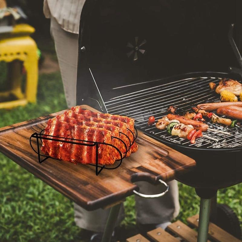 Pit King™ Stainless Steel Non-Stick BBQ Rib Rack