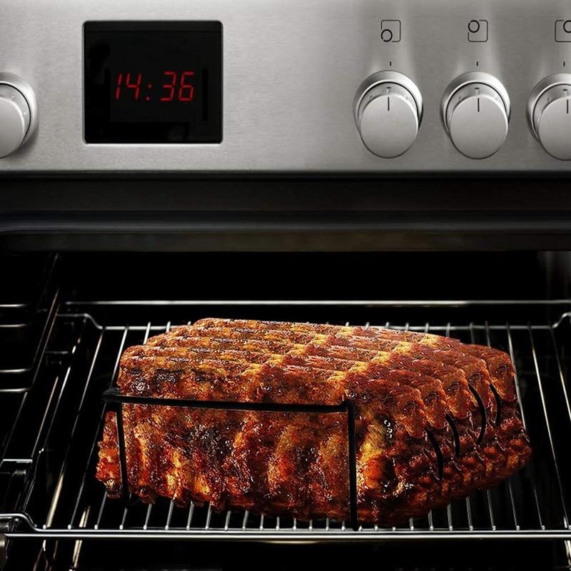 Pit King™ Stainless Steel Non-Stick BBQ Rib Rack