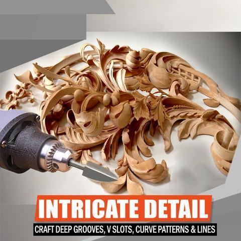 Wood Carving + Engraving Drill Bit Set